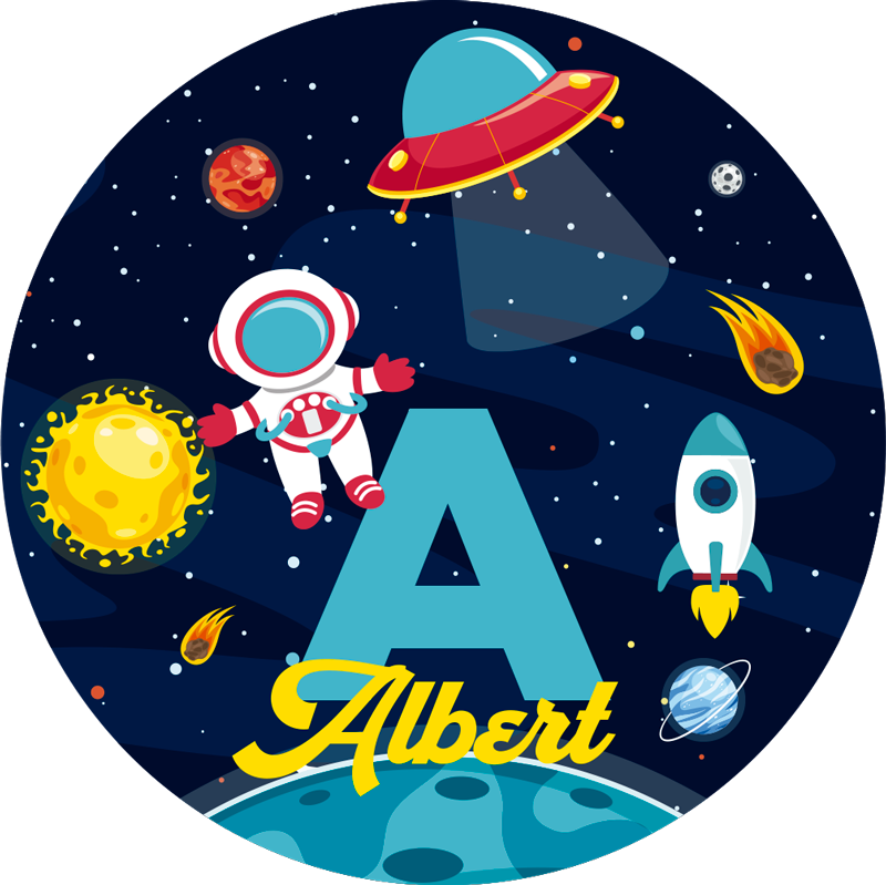 Egyéni név a térben vinil szőnyeg mások - TenStickers