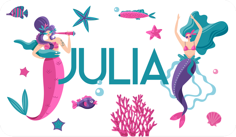 Sellő kaland névvel vinil szőnyeg mások - TenStickers