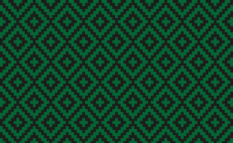 Sötétzöld négyzetek mozaik vinyl szőnyeg - TenStickers