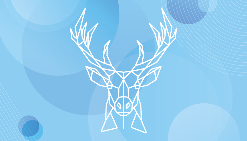 Geometrikus szarvasfej vinil szőnyeg állat - TenStickers