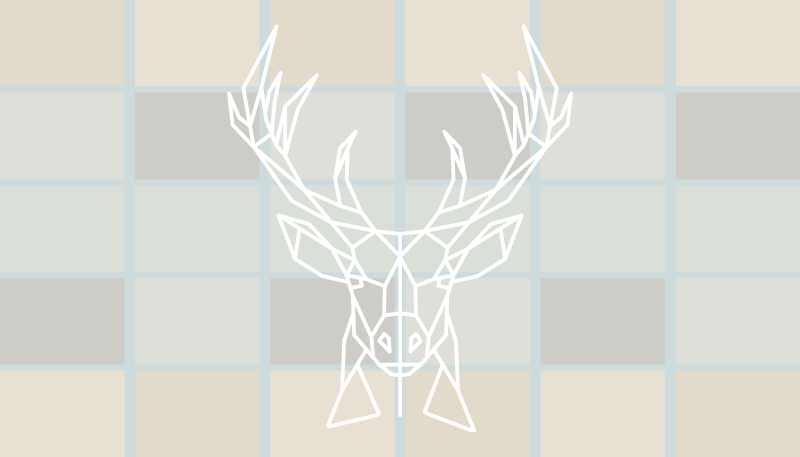 Geometrikus szarvas kijelző vinil szőnyeg állatnyomat - TenStickers