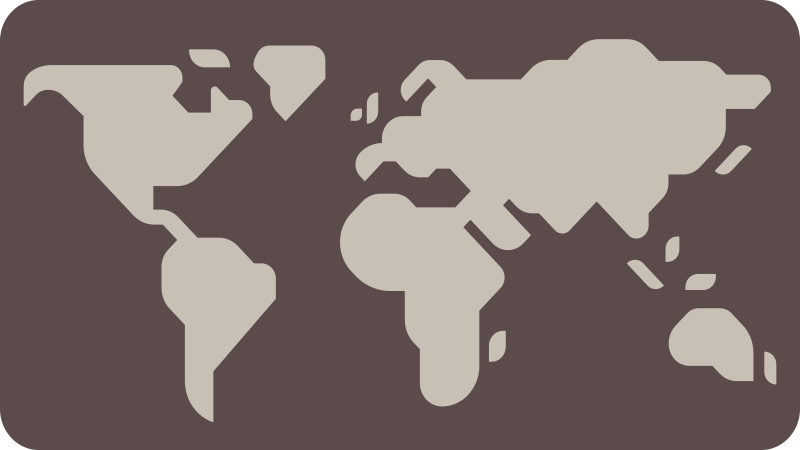 Szürke színű világtérkép bakelit szőnyeg - TenStickers