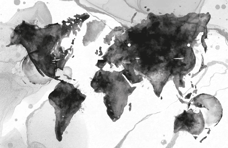 Absztrakt térkép illusztráció vinil szőnyeg világtérkép - TenStickers