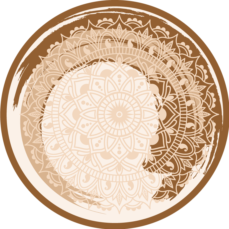Természetes lemosott mandala vinyl szőnyeg - TenStickers