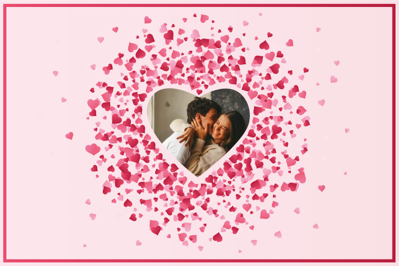 Szív fotó személyre szabott mat - TenStickers