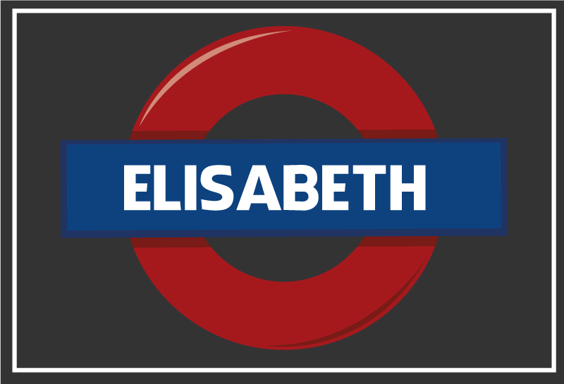 Földalatti tábla Vinil szőnyeg nevekkel - TenStickers