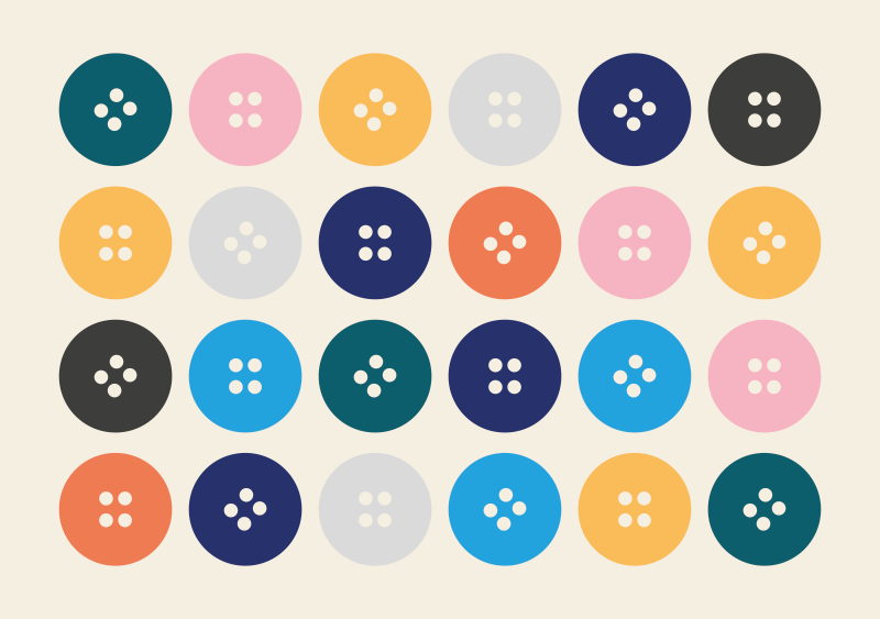 Színes gombok baba játék szőnyeg - TenStickers