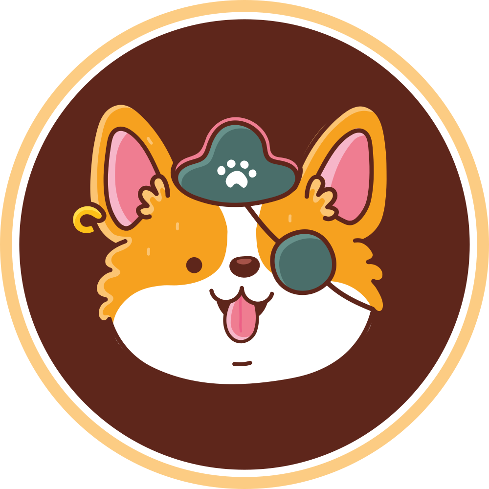 Corgi kapitány jelképe vinil szőnyeg modern - TenStickers