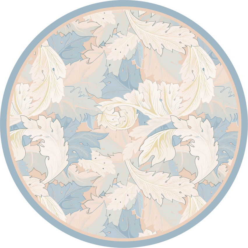 Puha levélminta vinil szőnyeg virágok és növények - TenStickers