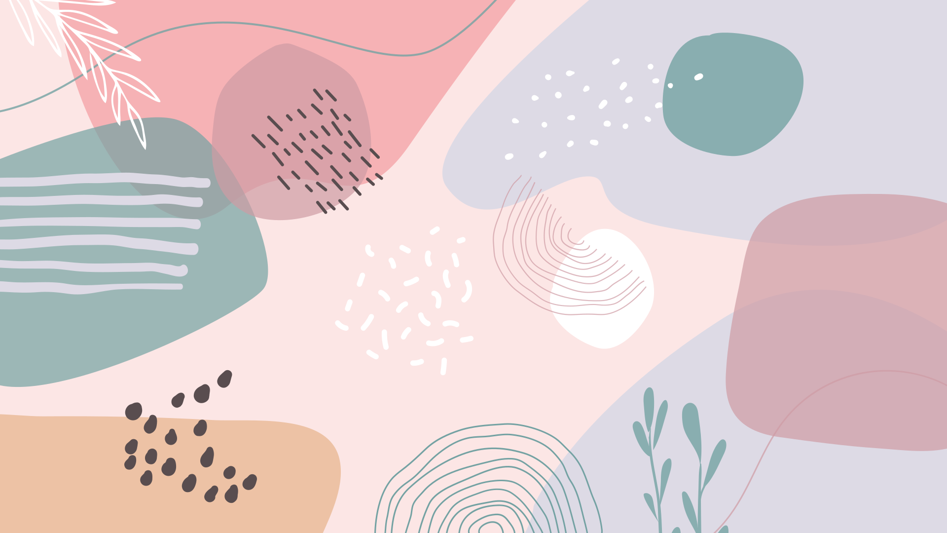 Absztrakt lágy formák vinil szőnyeg modern - TenStickers