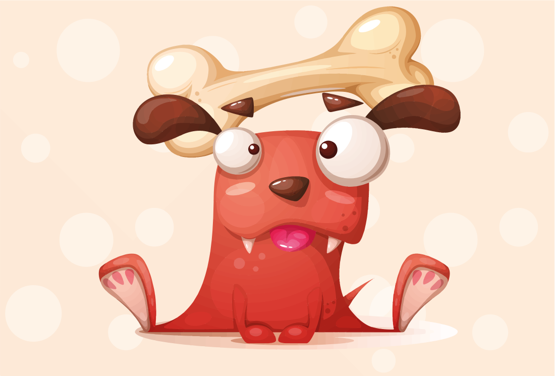 Vidám kiskutya vinil szőnyeg óvodák - TenStickers