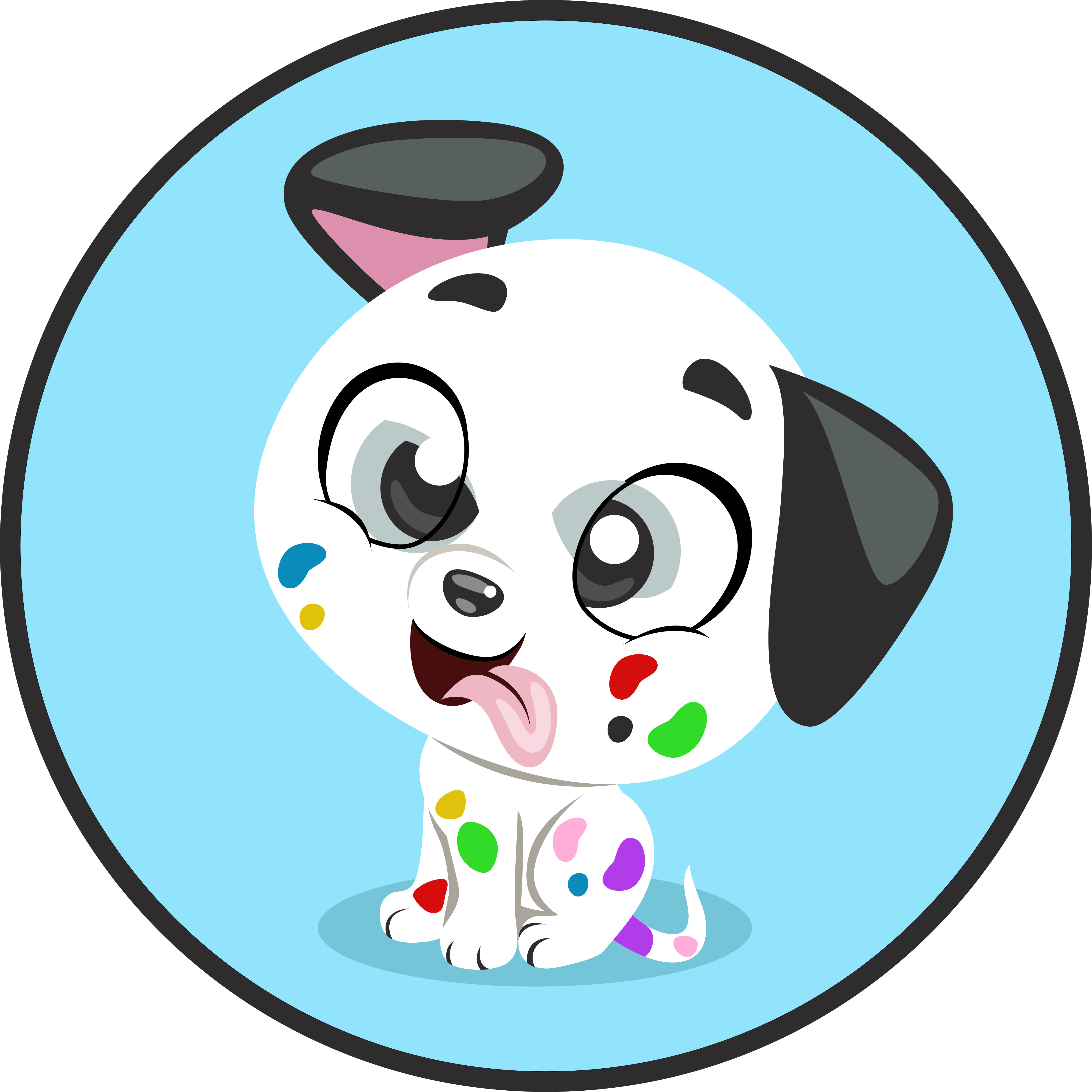 Színes kis dalmata vinil szőnyeg állat - TenStickers