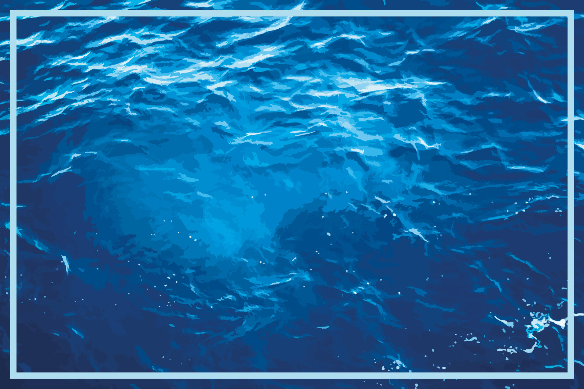 Mély óceán a víz alatt természet vinyl szőnyeg - TenStickers