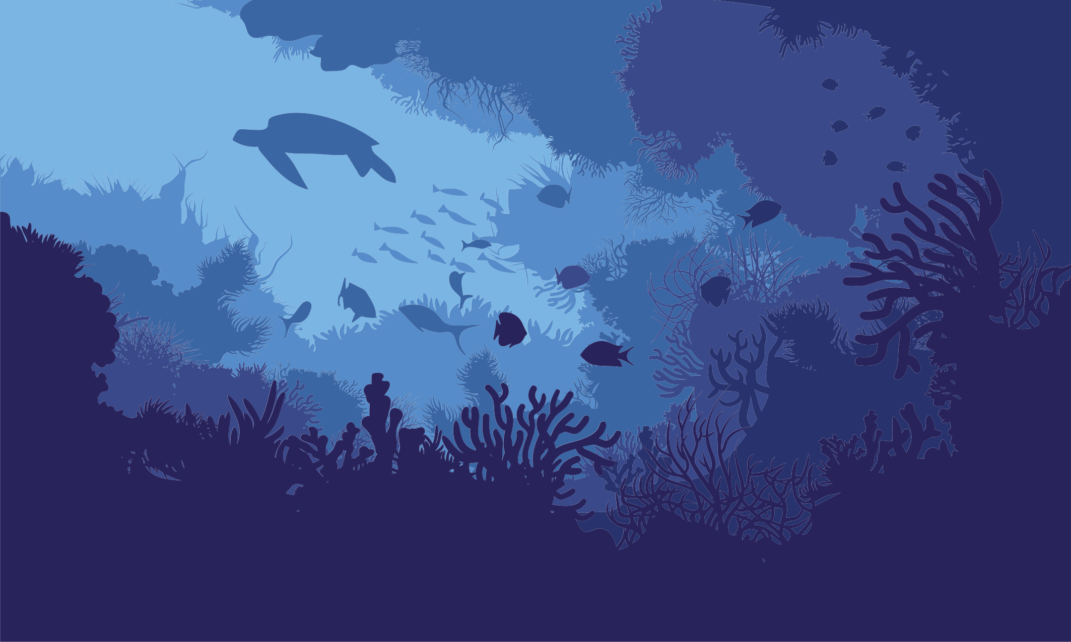 Víz alatti jelenet vinil szőnyeg természet - TenStickers