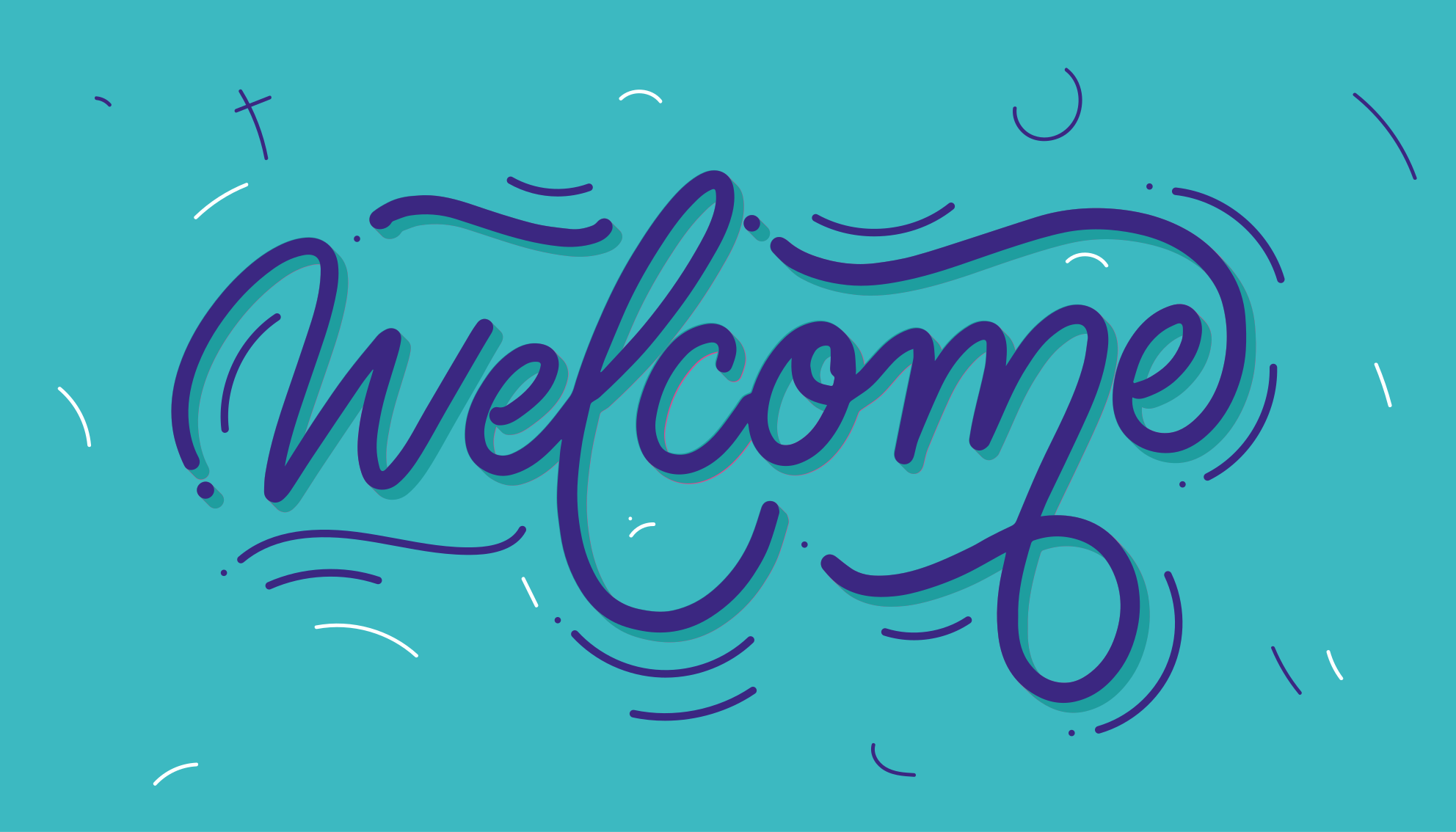 üdvözlő kék dizájn Vinil szőnyeg előszoba - TenStickers