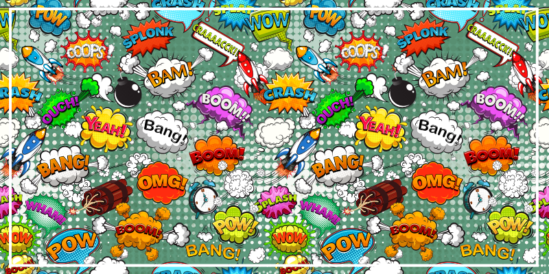 Képregény rakhatja buborék hálószoba szőnyeg - TenStickers