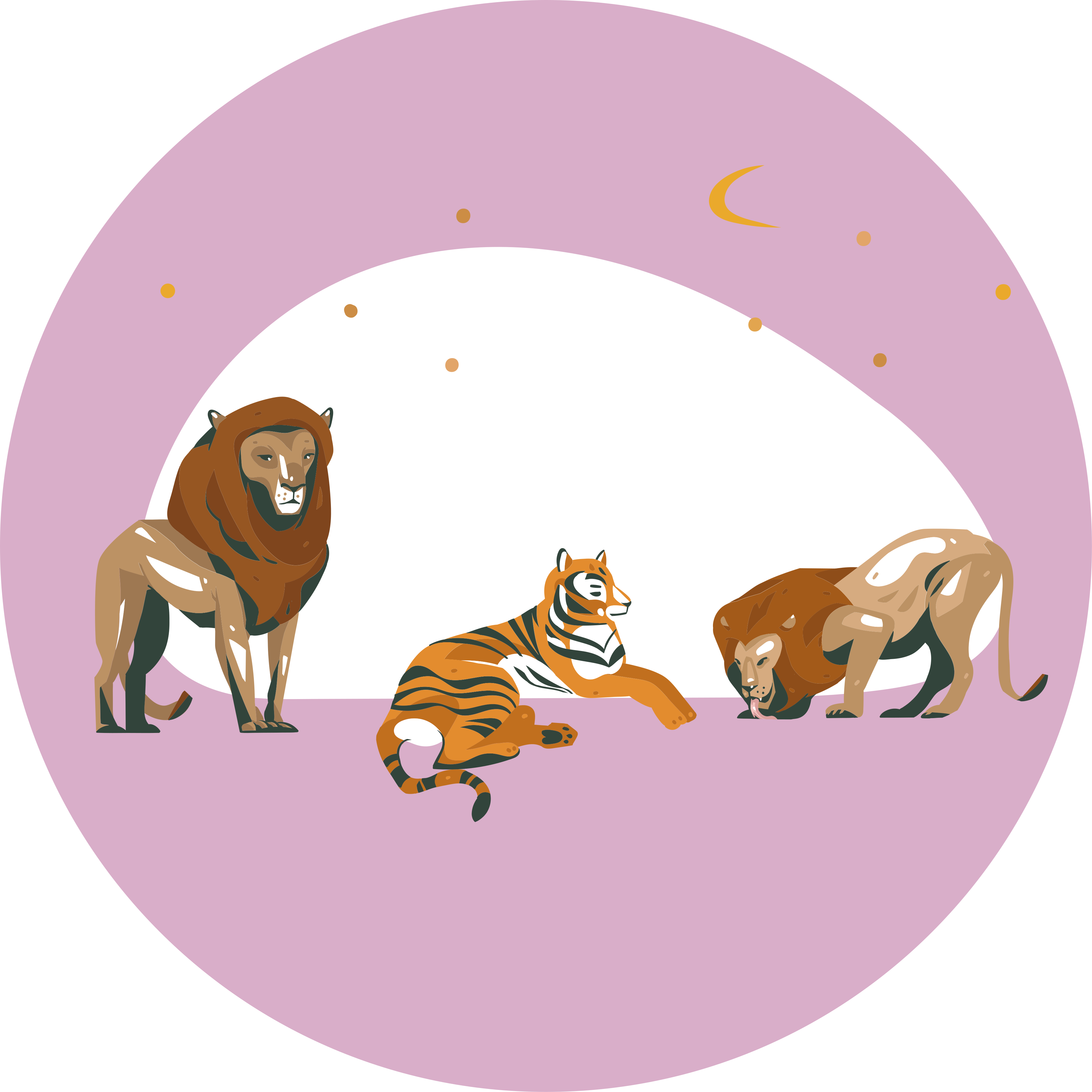 Safari vadállatok vinil szőnyeg állat - TenStickers