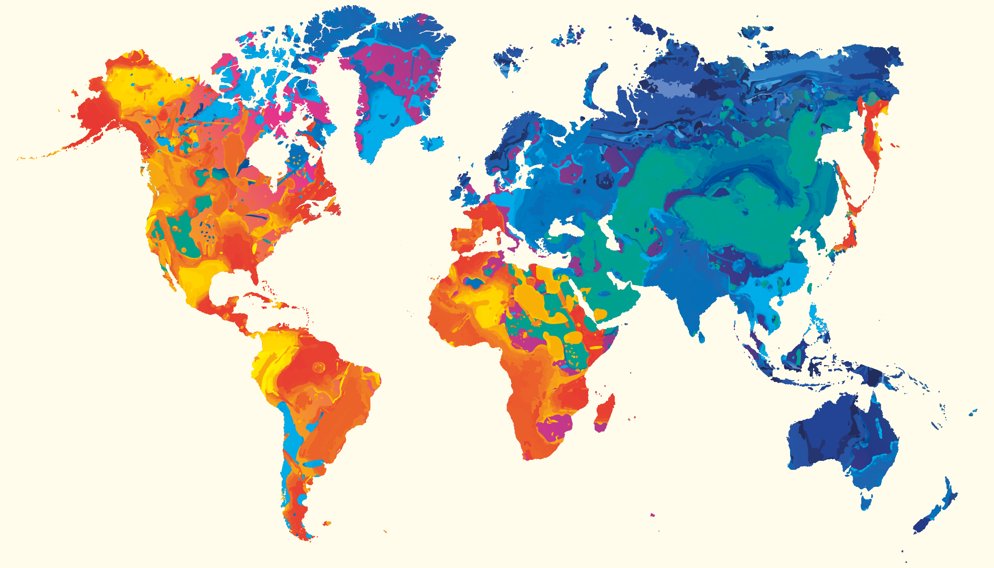 Vivid global atlas vinil szőnyeg világtérkép - TenStickers