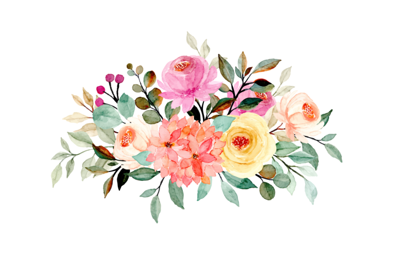 Virágkompozíció vinil szőnyeg virágok és növények - TenStickers