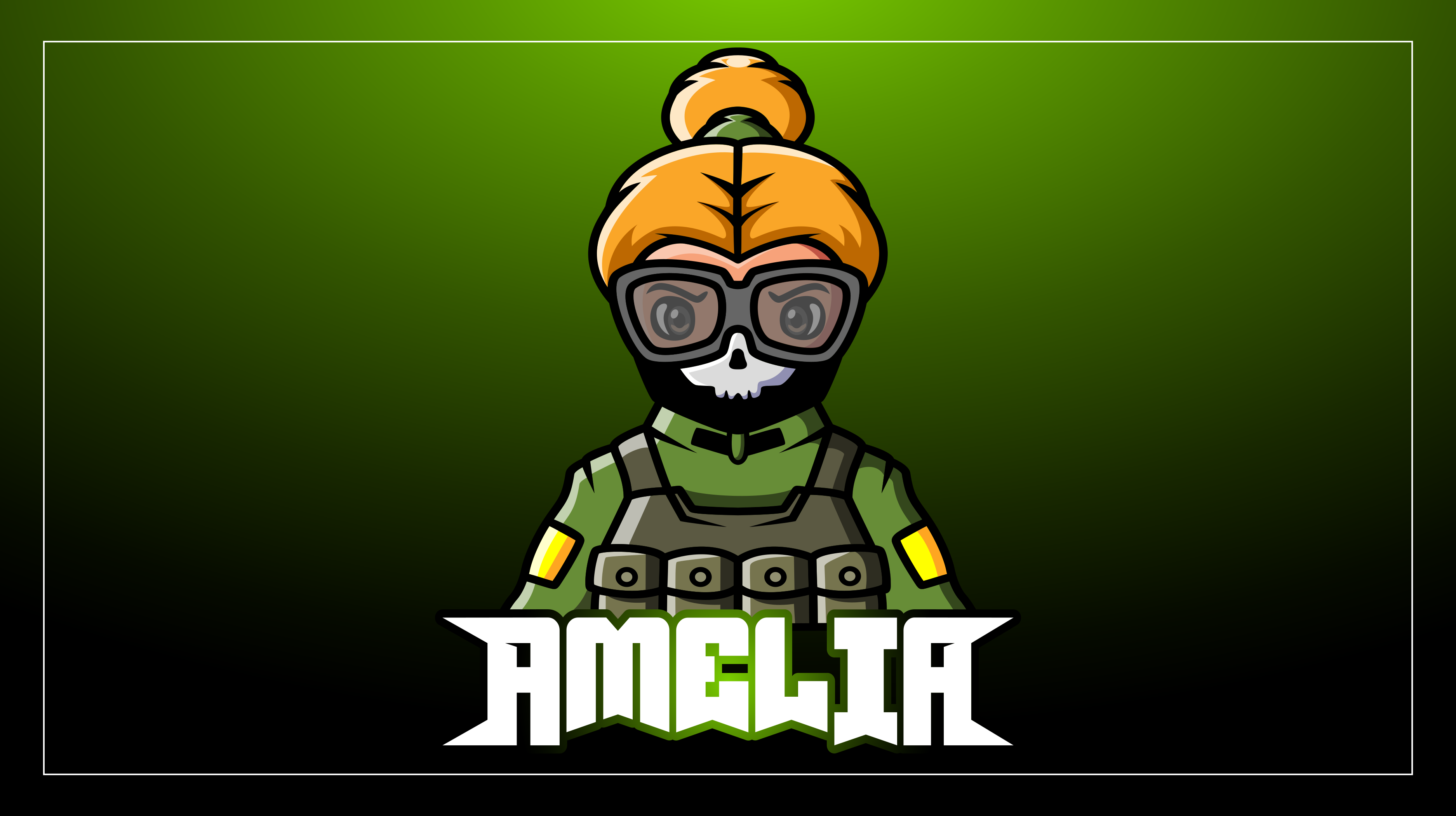 Névvel ellátott női katona vinil szőnyeg tiniknek - TenStickers