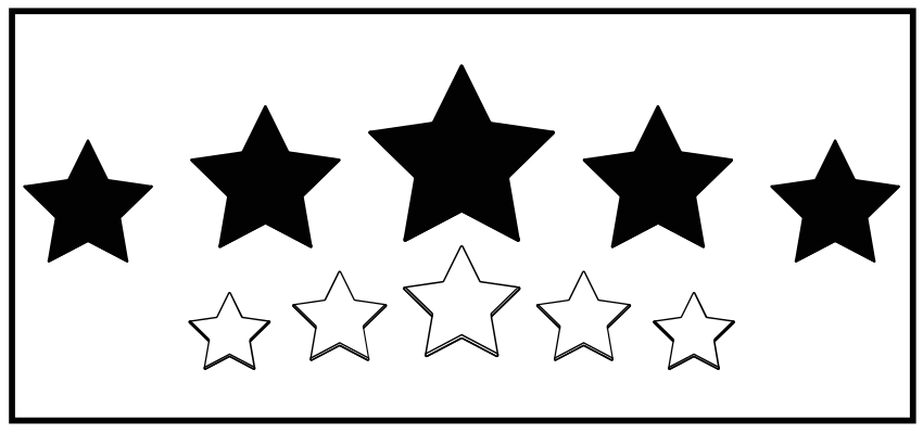 Fehér és fekete motívum vinil szőnyeg csillagok - TenStickers