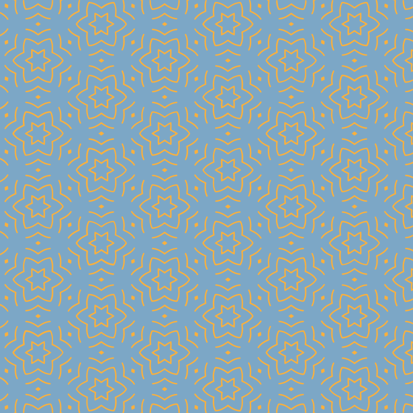 Absztrakt sárga minta vinil szőnyeg csillagok - TenStickers