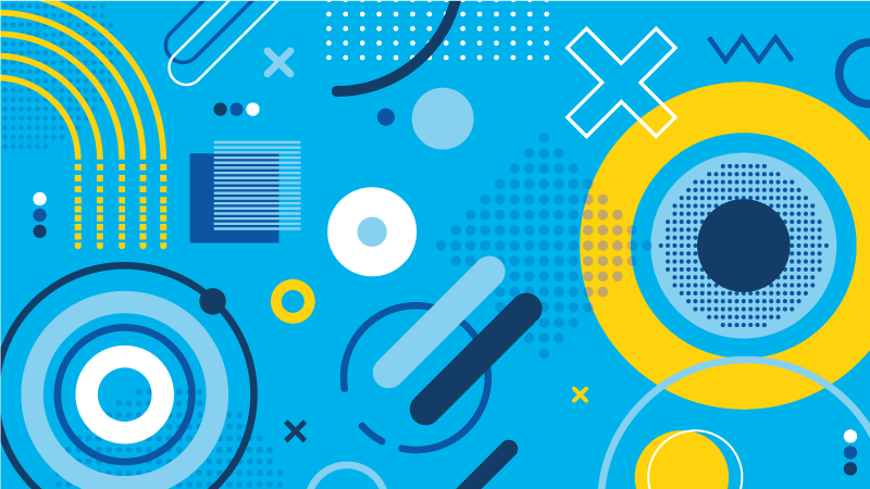 Kék modern motívum vinil szőnyeg geometriai - TenStickers