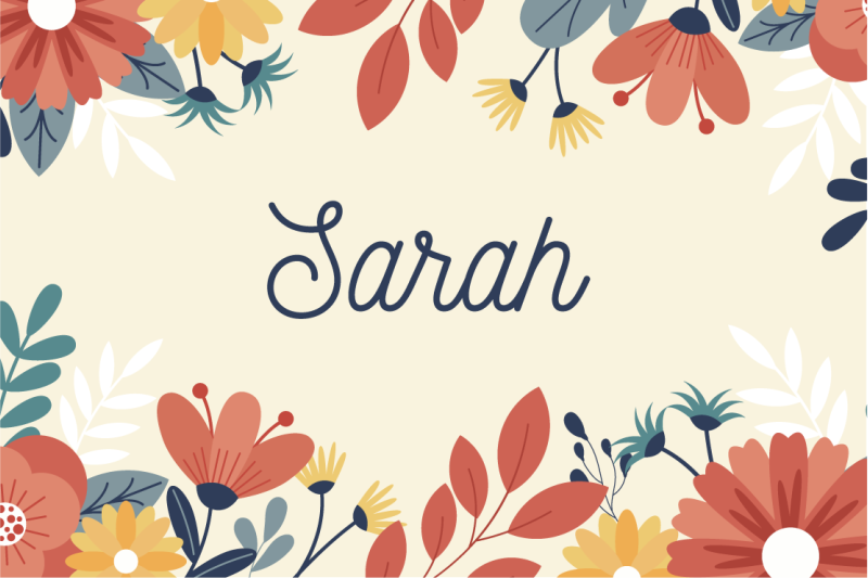 Egyedi virágnév Vinil szőnyeg nevekkel - TenStickers