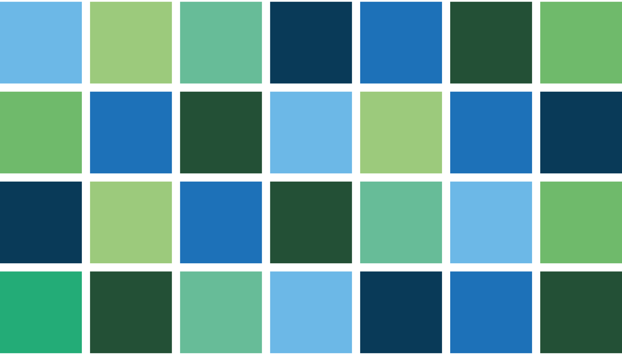 Kék és zöld csempe szőnyeg - TenStickers