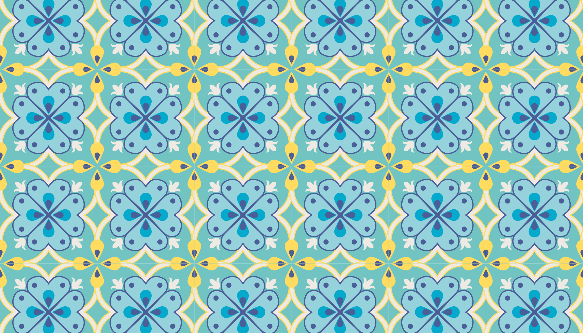 Virágzó elemek vinil szőnyeg csempe hatás - TenStickers