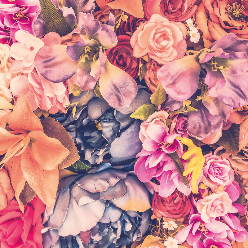 Színes virágok virágos szőnyeg - TenStickers