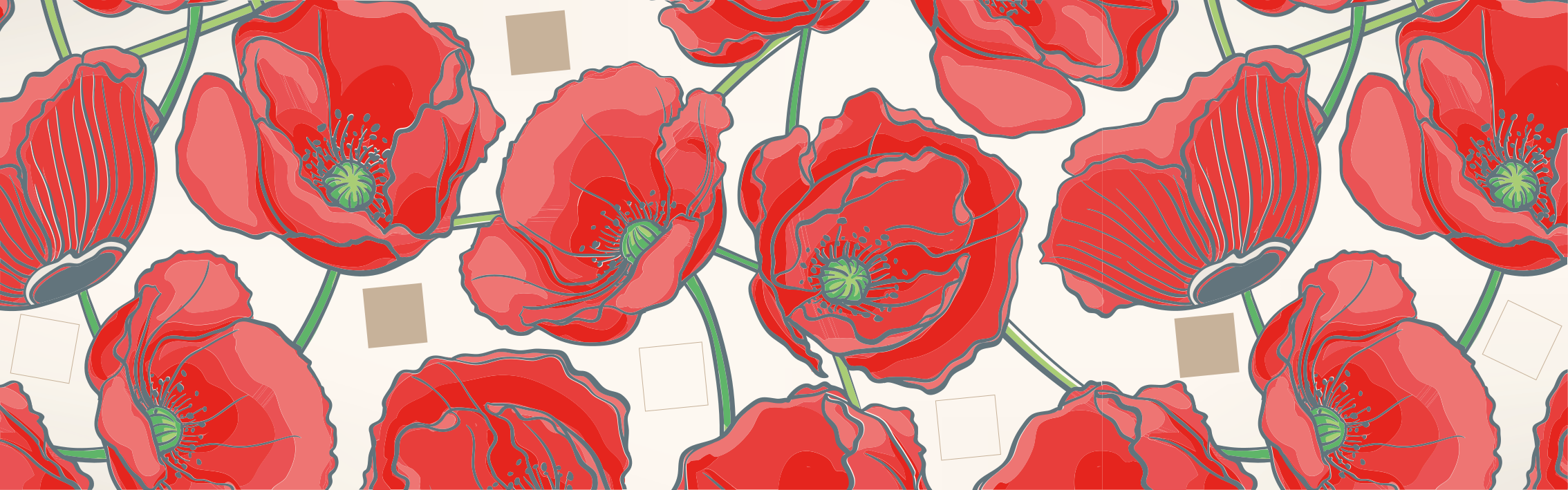 Bordó virágzás vinil szőnyeg virágok és növények - TenStickers