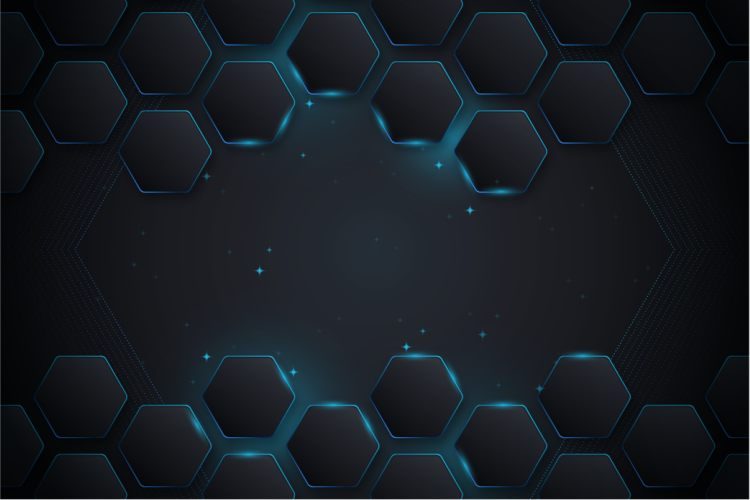 Kék hatszögletű elrendezés vinil szőnyeg geometriai - TenStickers