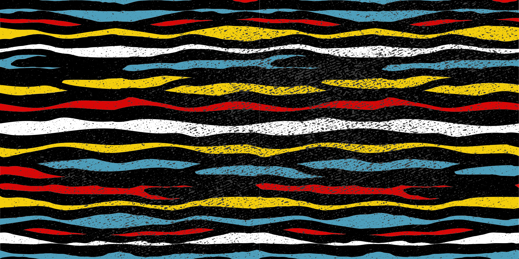 Színes hullámos dizájn vinil szőnyeg csíkos - TenStickers