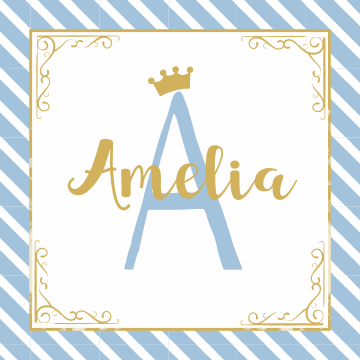 Név kezdőbetűje Vinil szőnyeg nevekkel - TenStickers