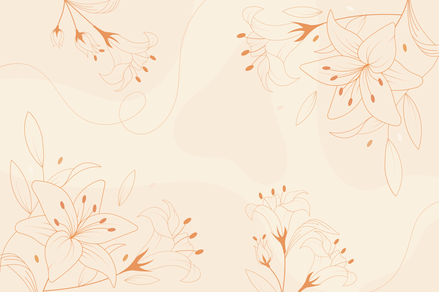 Elegáns botanikai elem vinil szőnyeg virágok és növények - TenStickers