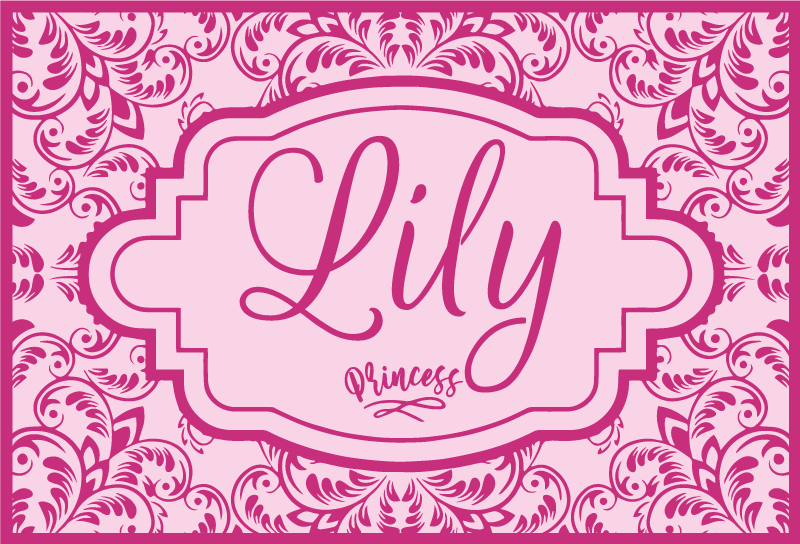 Rózsaszínű, testreszabható név személyre szabott mat - TenStickers