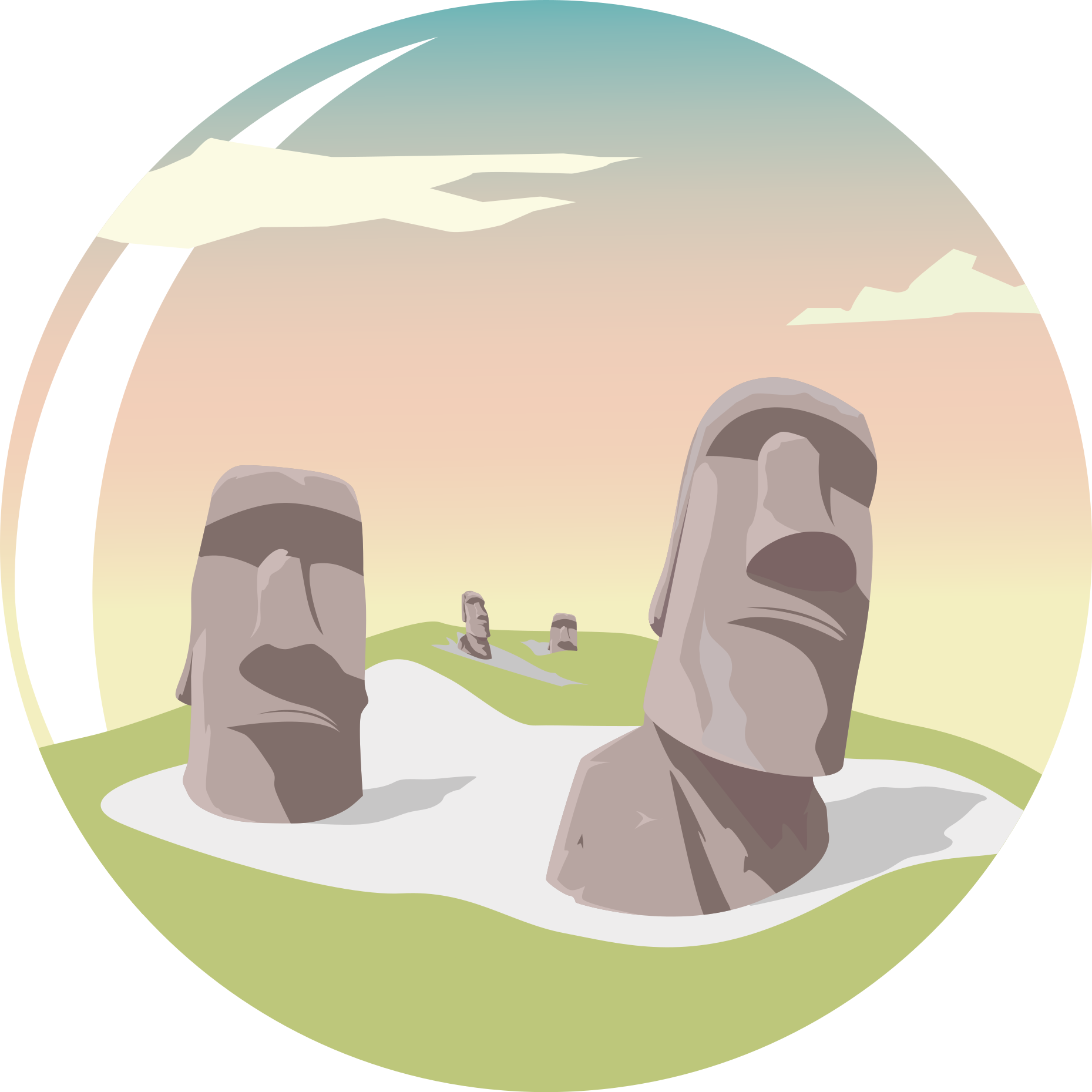 Chile húsvéti sziget kő jellegű vinil szőnyeggel - TenStickers