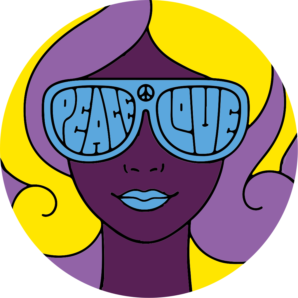 Béke szeretet ikon vinil szőnyeg tinik - TenStickers