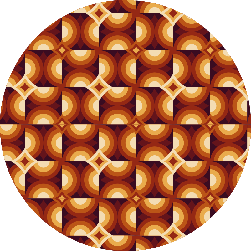 Vibráló körminta vinil szőnyeg geometriai - TenStickers