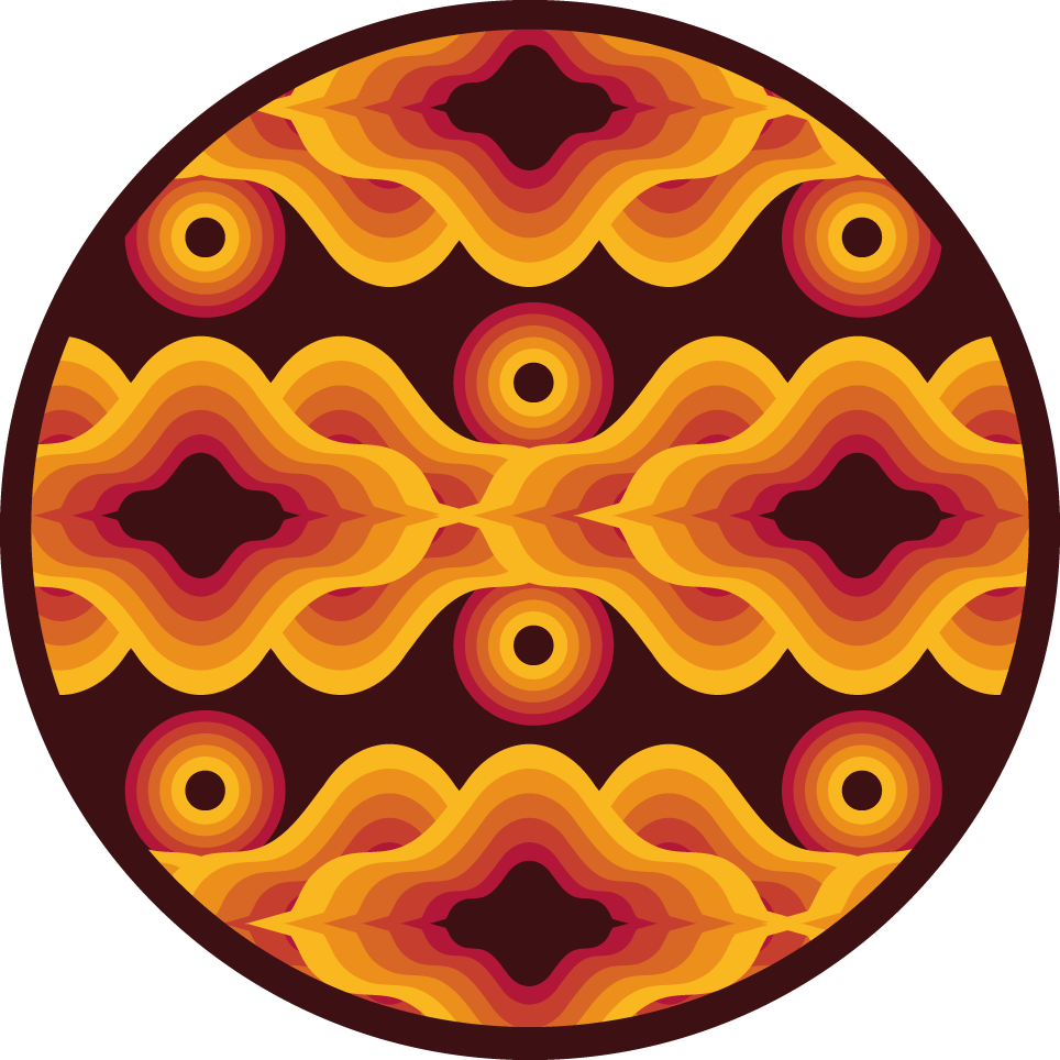 Vintage spirál motívum vinil szőnyeg mozaik - TenStickers