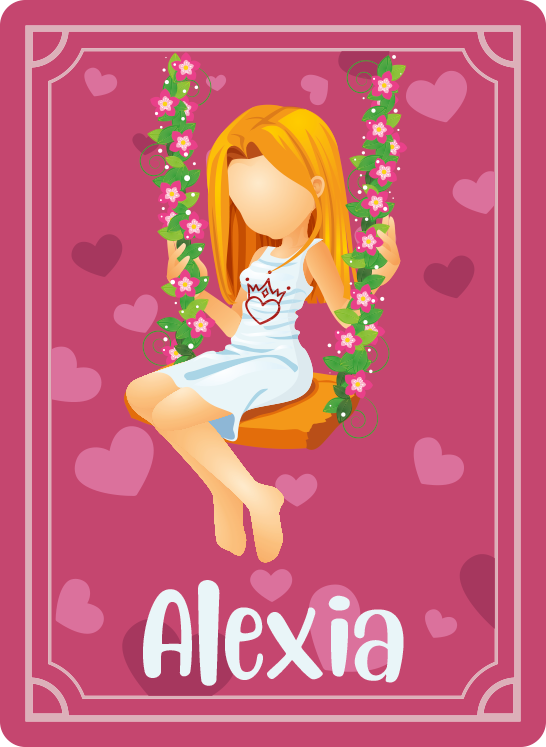 Névvel ellátott füves hinta vinil szőnyeg tinik - TenStickers