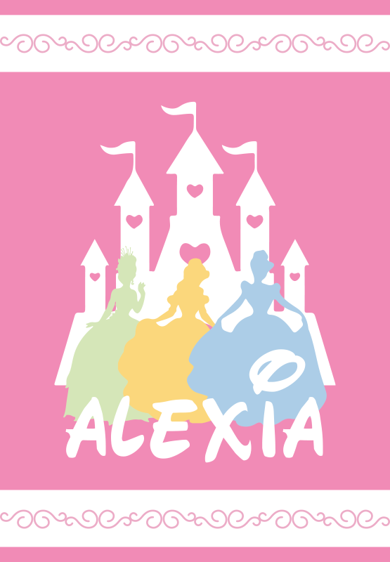 Mesebeli kastély Vinil szőnyeg nevekkel - TenStickers