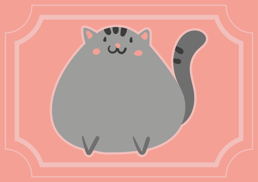 Szürke macska rózsaszín orrú hálószőnyeggel - TenStickers