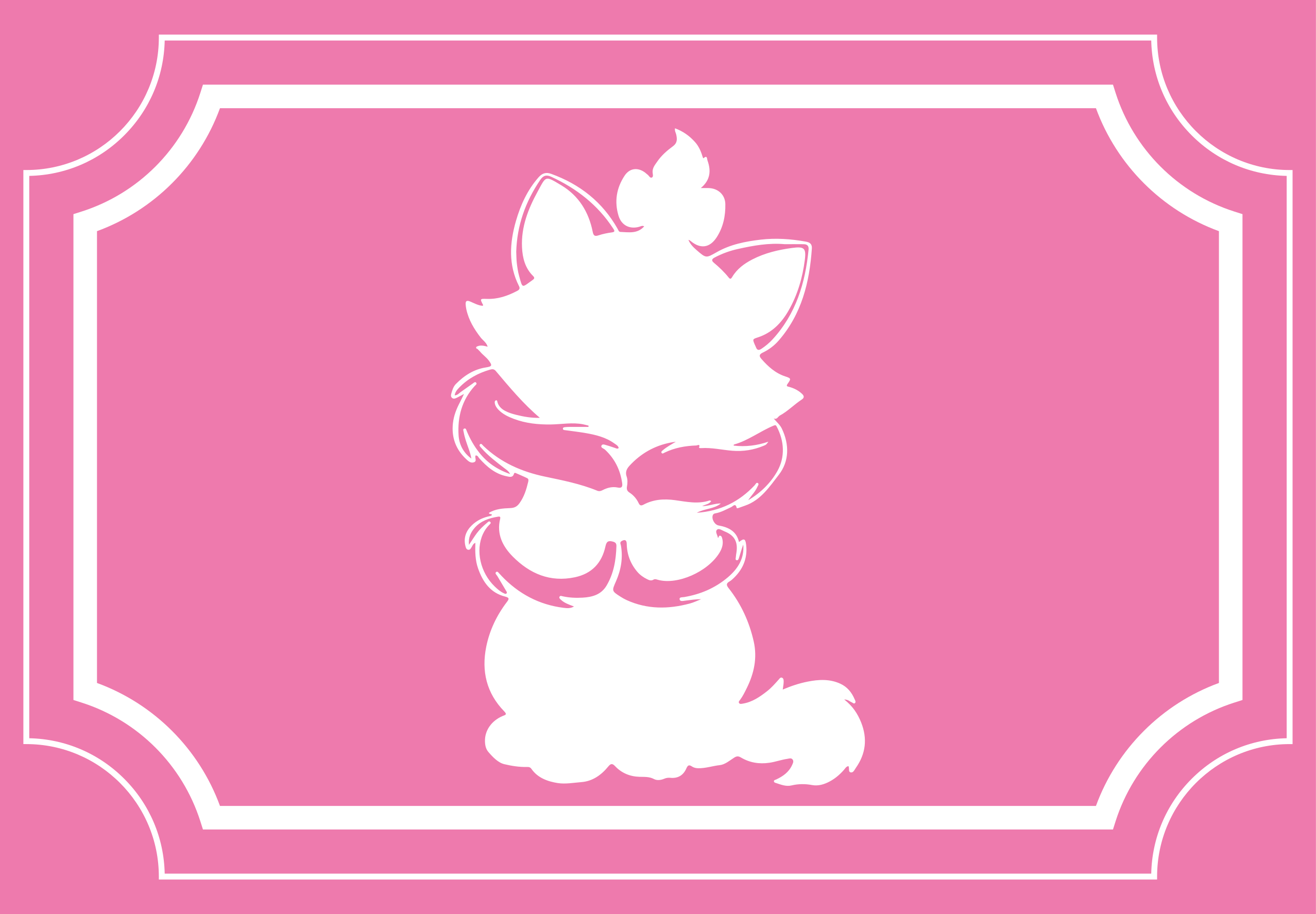 Cuki macska siluett vinil szőnyeg mások - TenStickers