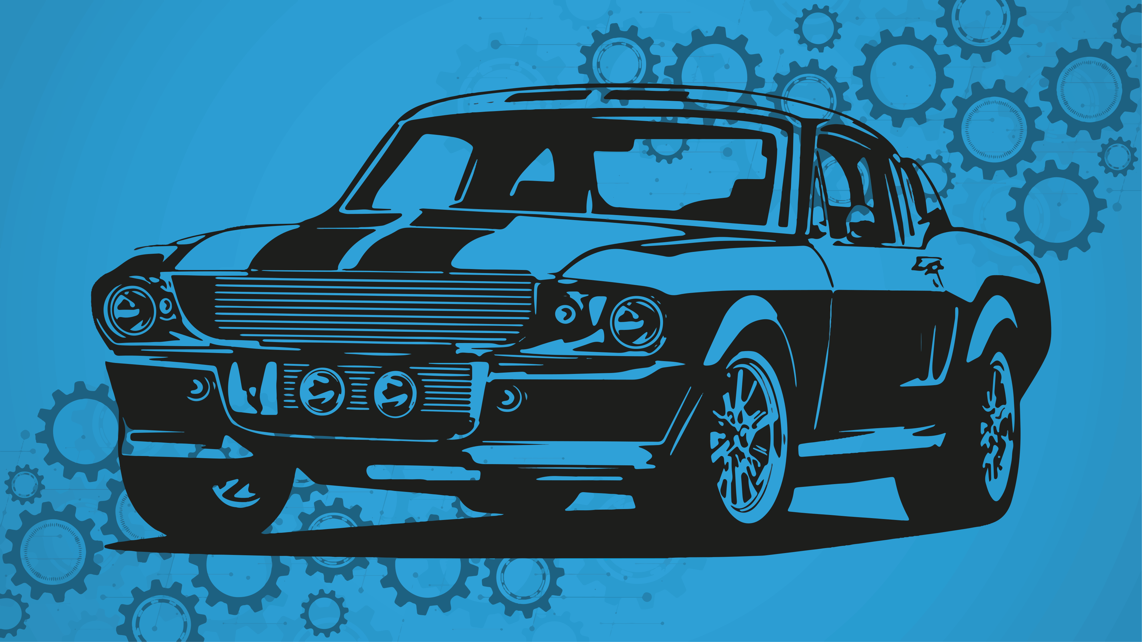 Időtlen autóábrázolás vinil szőnyeg mások - TenStickers