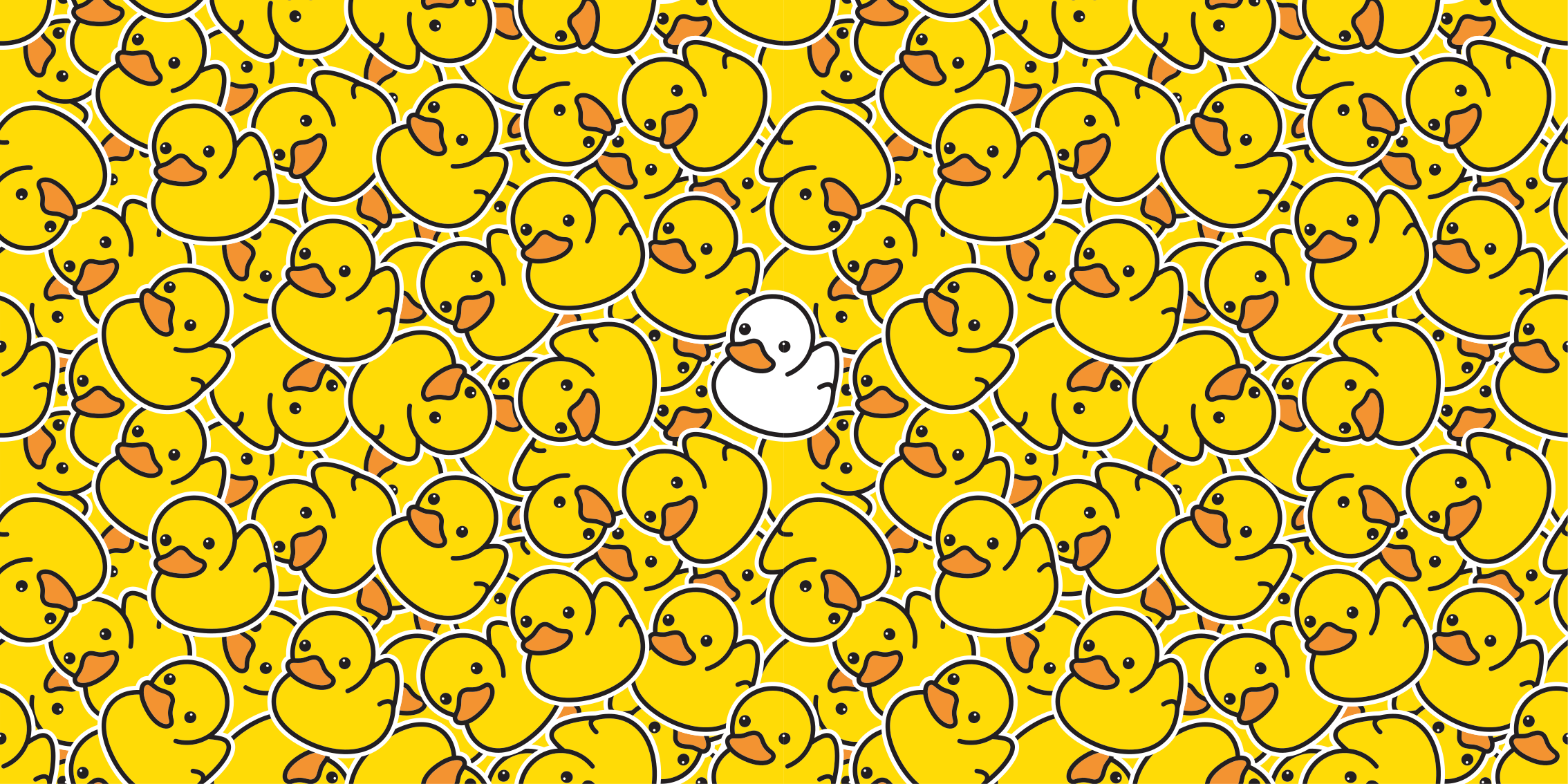 Különböző aranyos fehér kacsa állati szőnyeg - TenStickers