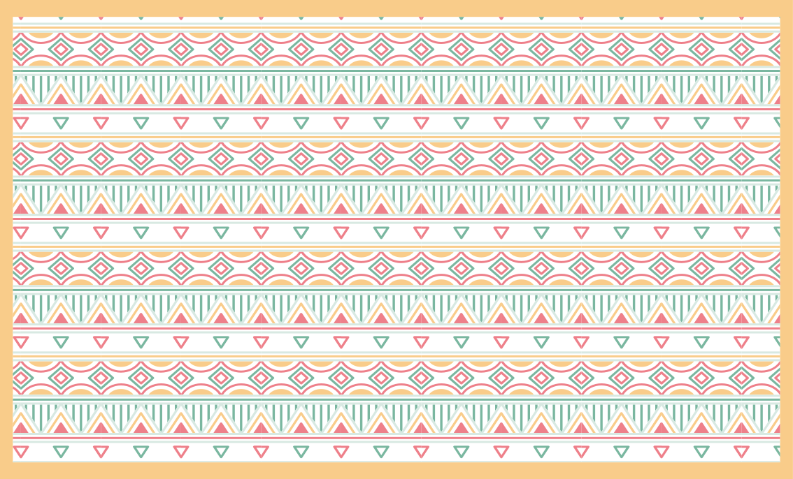 Színes mintás csíkok vinil szőnyeg etnikai - TenStickers