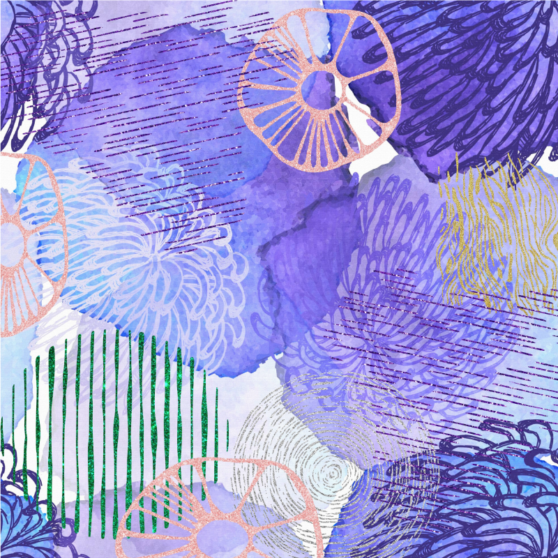 Virágos örvényminták vinil szőnyeg fürdő esetében - TenStickers