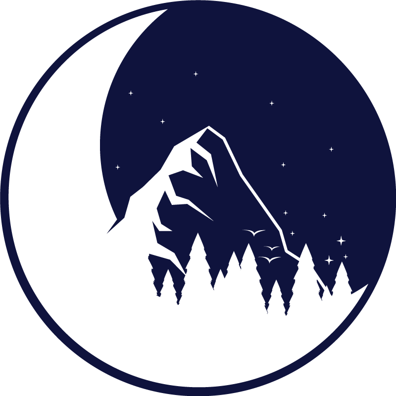 Hegyi hold kilátás vinil szőnyeg természet - TenStickers